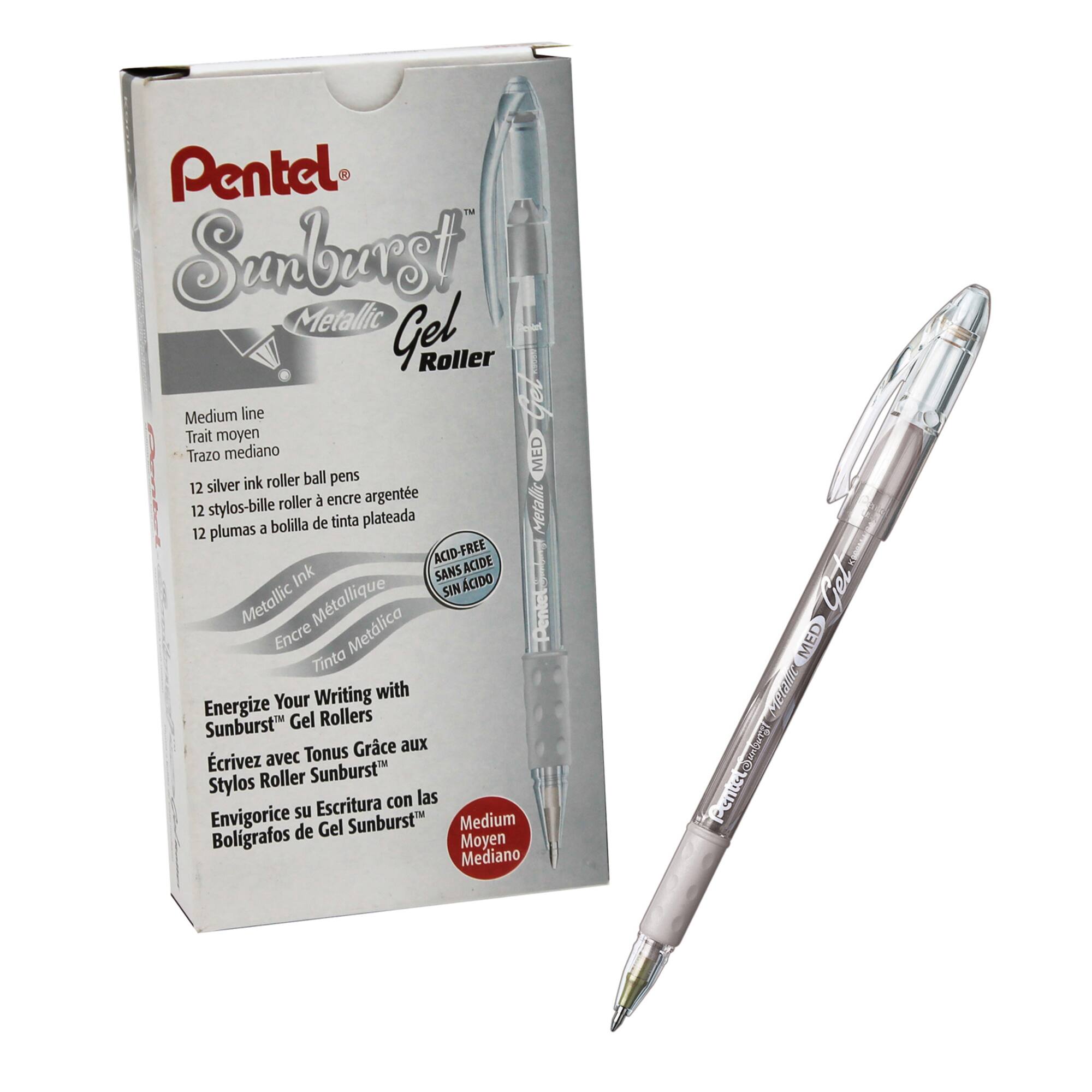 Pentel® Sunburst™ Silver Metallic Pens